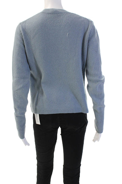 Vince Unisex Light Blue Pullover Sweater Wool Cashmere Blend Size S