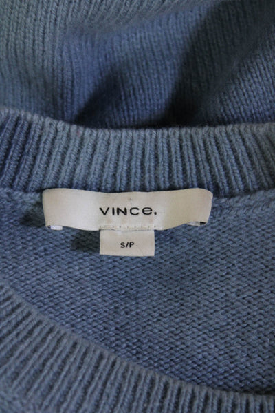 Vince Unisex Light Blue Pullover Sweater Wool Cashmere Blend Size S