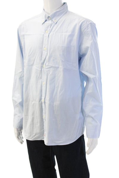 Vineyard Vines Mens Button-Down Collared Long Sleeve Light Blue Cotton Size L
