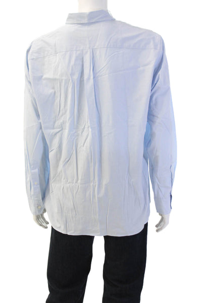 Vineyard Vines Mens Button-Down Collared Long Sleeve Light Blue Cotton Size L