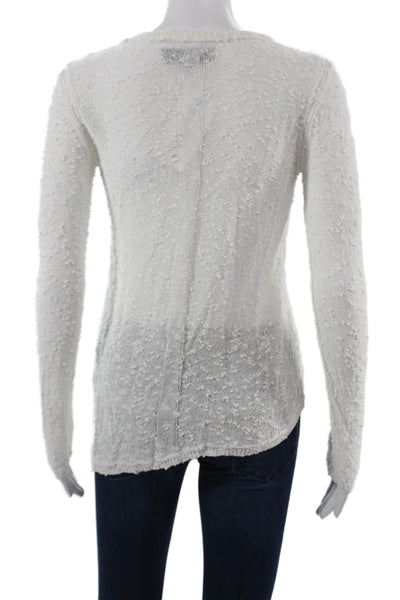 Rag & Bone Unisex Pullover Sweater White Long Sleeve Round Neck Size XS