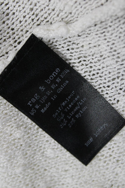 Rag & Bone Unisex Pullover Sweater White Long Sleeve Round Neck Size XS