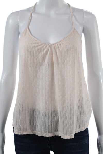 Eberjey Women Camisole Beige Cotton Spandex Bohemian Sleeveless Size M