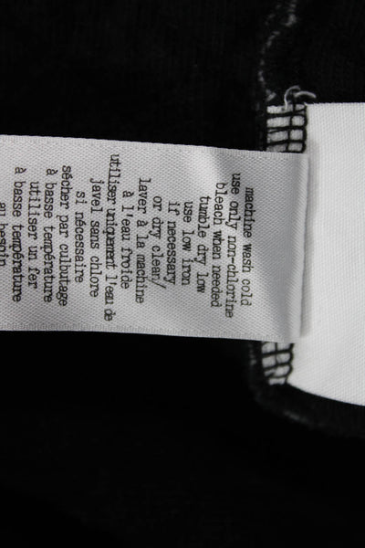 Rag & Bone Women Pullover Sweatshirt Black Cotton Crew Neck Long Sleeve Size S