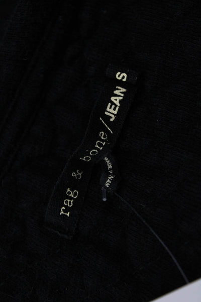 Rag & Bone Women Pullover Sweatshirt Black Cotton Crew Neck Long Sleeve Size S