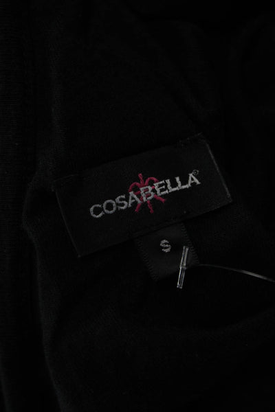 Cosabella Women Black Camisole Pima Cotton Modal Sleeveless Buckle Size S