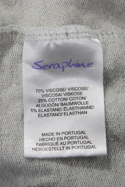 Seraphine Women Maternity Wrap Sweatshirt Gray Long Sleeve Crew Neck Size S