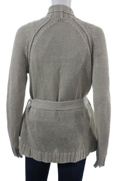 Steven Alan Unisex Gray Linen Cardigan Sweater Long Sleeve Size S
