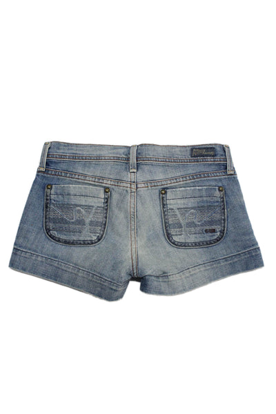 Citizens of Humanity Unisex Blue Cotton Beach Shorts Button Size 25