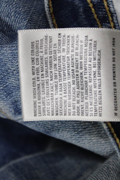 Citizens of Humanity Unisex Blue Cotton Beach Shorts Button Size 25