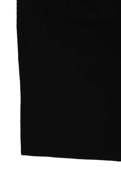 Chanel Womens Black Collared Blazer Button Solid Polyester Size 38