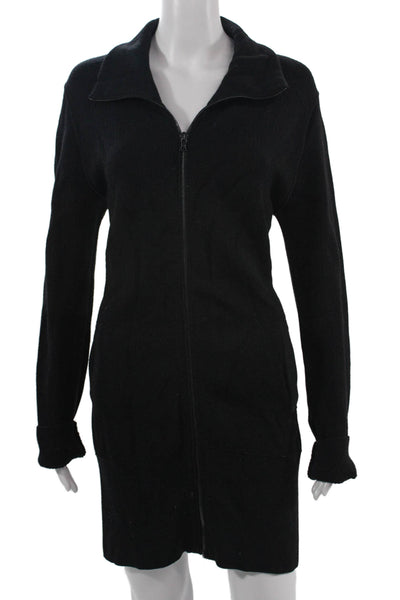 Strenesse Gabriele Strehle Women Sweater Dress Black Long Sleeve Wool Size 8