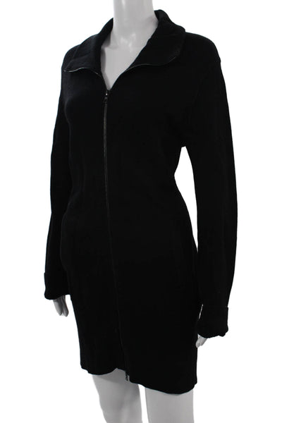 Strenesse Gabriele Strehle Women Sweater Dress Black Long Sleeve Wool Size 8