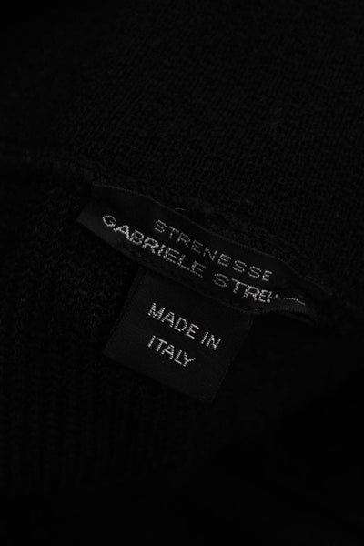 Strenesse Gabriele Strehle Women Sweater Dress Black Long Sleeve Wool Size 8