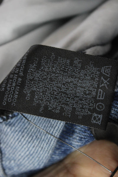 Isabel Marant Unisex Straight Jeans Dark Blue Button Mid Rise Size 36