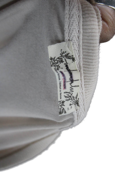 Intimately Free People Women Cropped T-Shirt Beige Size S