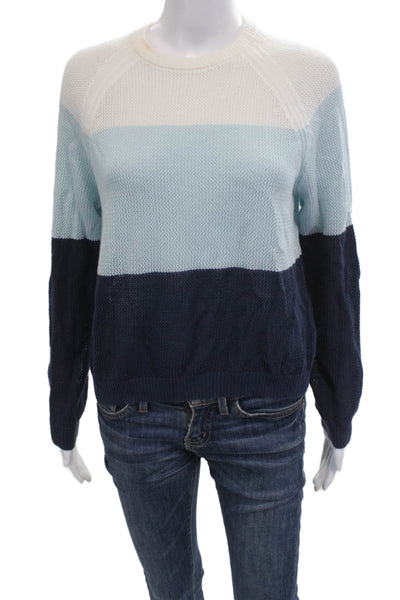 Scott & Scott London Unisex Pullover Sweater White Striped Size S