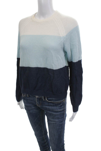 Scott & Scott London Unisex Pullover Sweater White Striped Size S