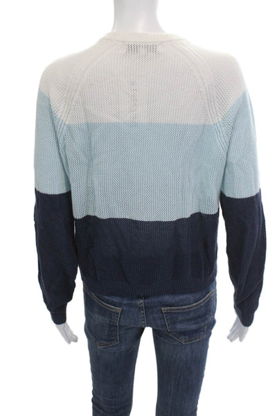 Scott & Scott London Unisex Pullover Sweater White Striped Size S