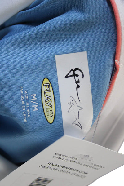 Greg Norman Womens Basic Collared Polo Short Sleeve Light Blue Size M