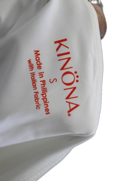 Kinona Womens Mini Skort White Italian Fabric Solid Knee Length Size S