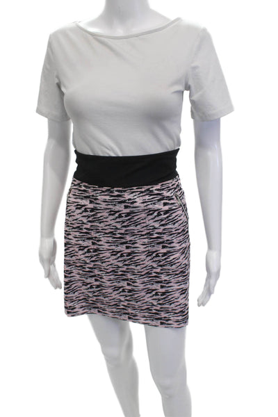 Daily Sports Womens Black Animal Print Maternity Mini Pencil Skort Size M