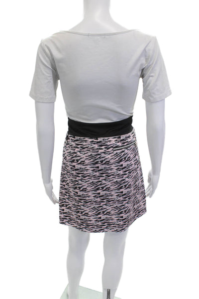 Daily Sports Womens Black Animal Print Maternity Mini Pencil Skort Size M