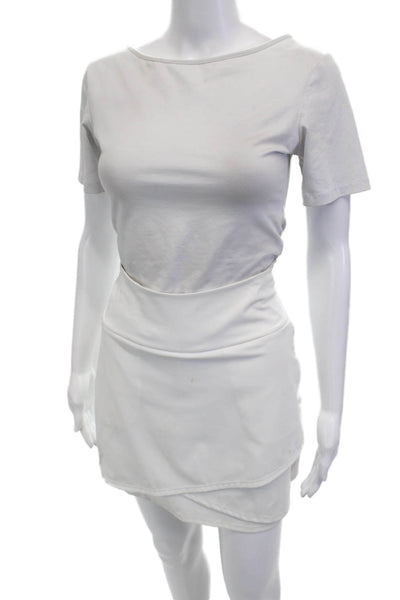 Kinona Women Mini Wrap Skort White Italian Fabric Knee Length Size S