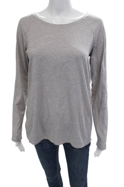 Lululemon Women Basic Gray Long Sleeve T-Shirt Size 6