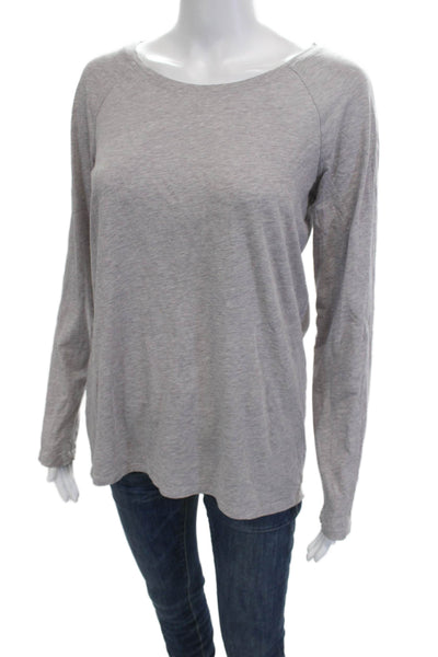 Lululemon Women Basic Gray Long Sleeve T-Shirt Size 6
