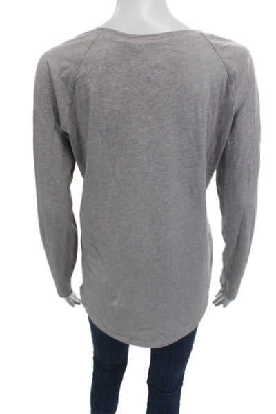Lululemon Women Basic Gray Long Sleeve T-Shirt Size 6