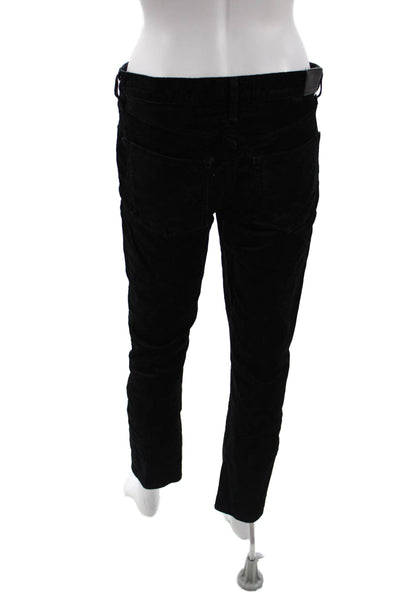 Citizens of Humanity Women Ankle Cropped Pants Black Button Size 29