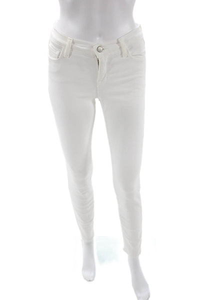 J Brand Womens Skinny Ankle White Jeans Mid Rise Size 26