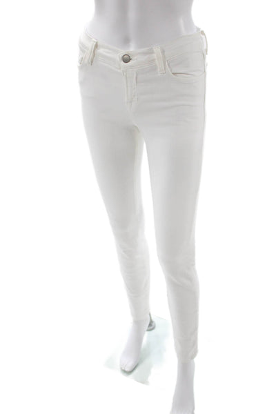 J Brand Womens Skinny Ankle White Jeans Mid Rise Size 26