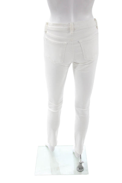 J Brand Womens Skinny Ankle White Jeans Mid Rise Size 26