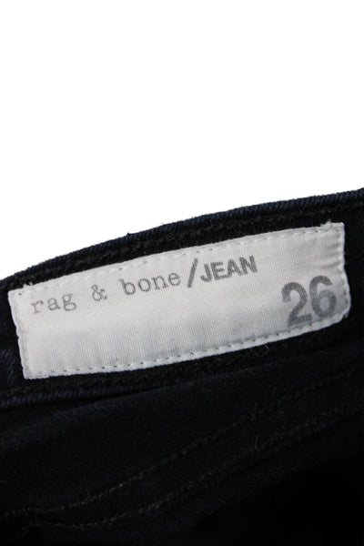 Rag & Bone Women Ankle Skinny Black Jeans Size 26