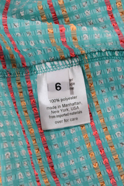 Rachel Comey Women Slip Dress Light Blue Checked Maxi Size 6