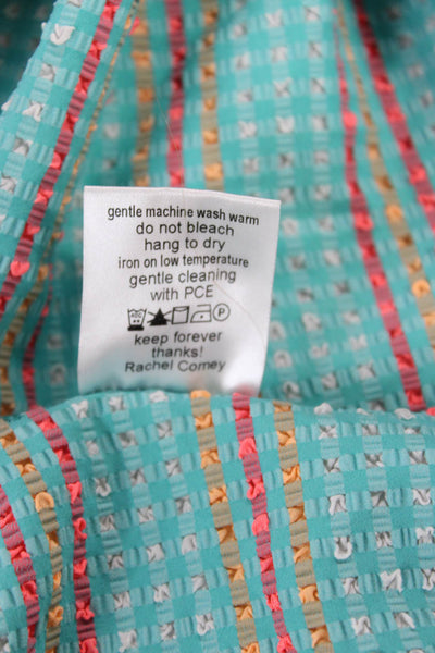 Rachel Comey Women Slip Dress Light Blue Checked Maxi Size 6