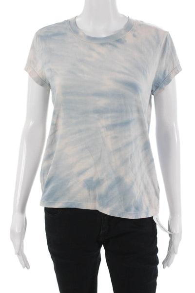 Splendid Womens Basic Light Blue Crew Neck Short Sleeve T-Shirt Size S