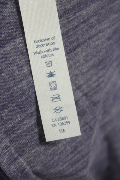 Lululemon Women Basic Purple Pima Cotton Crew Neck Short Sleeve T-Shirt Size 6