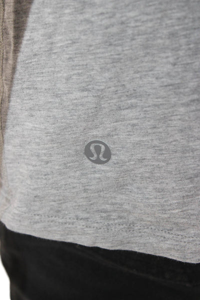 Lululemon Womens Basic Crew Neck Gray Pima Cotton Short Sleeve T-Shirt Size 8