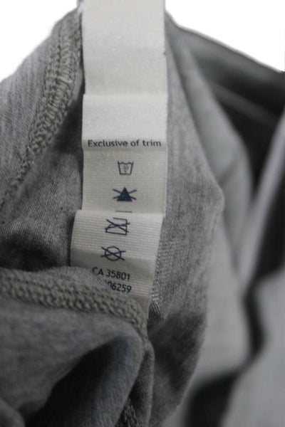 Lululemon Womens Basic Crew Neck Gray Pima Cotton Short Sleeve T-Shirt Size 8