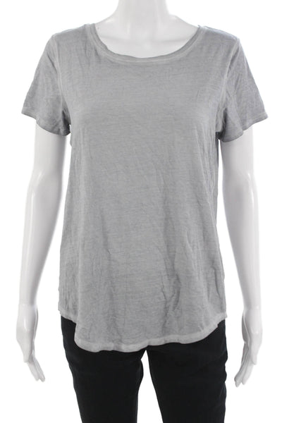 Lululemon Women Basic Gray Pima Cotton Short Sleeve T-Shirt Size 6