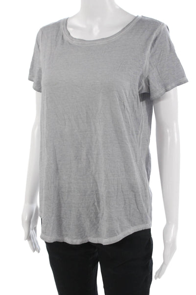 Lululemon Women Basic Gray Pima Cotton Short Sleeve T-Shirt Size 6