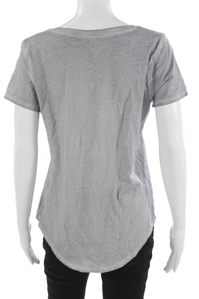 Lululemon Women Basic Gray Pima Cotton Short Sleeve T-Shirt Size 6
