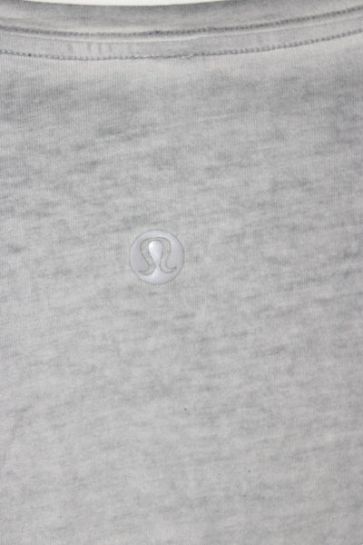 Lululemon Women Basic Gray Pima Cotton Short Sleeve T-Shirt Size 6