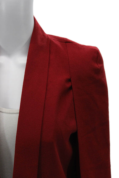Nasty Gal Womens Red Blazer Cape Long Sleeve Polyester Size S
