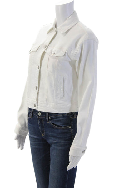 Joes Womens White Collared Button Front Long Sleeve Jacket Size S