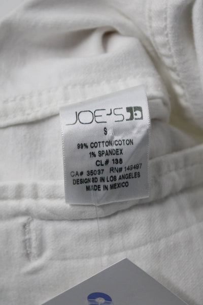 Joes Womens White Collared Button Front Long Sleeve Jacket Size S
