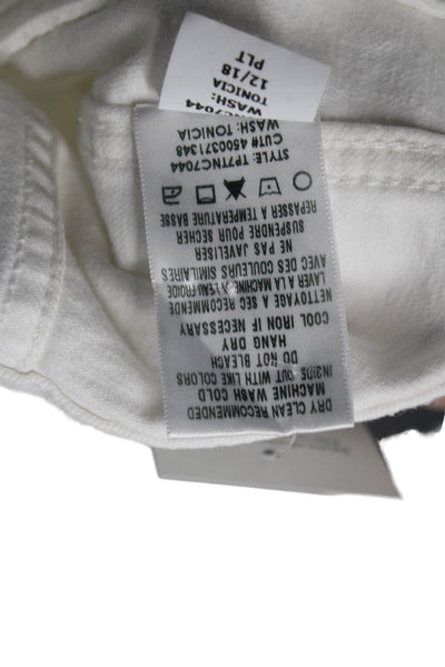 Joes Womens White Collared Button Front Long Sleeve Jacket Size S